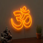 Gold OM Sign Warm Neon Light DECORMANTRA