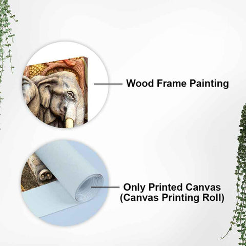 Beautiful Elephants Premium Wall Painting - Decor Mantra 