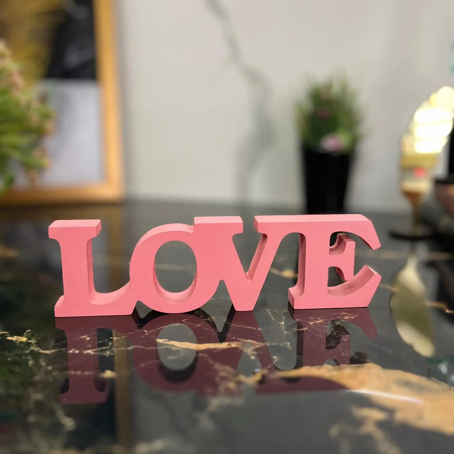Love Pink Aesthetic Table Decor - Harshita Craft