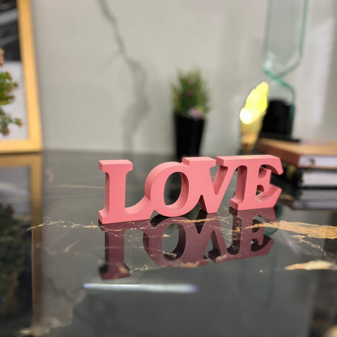 Love Pink Aesthetic Table Decor