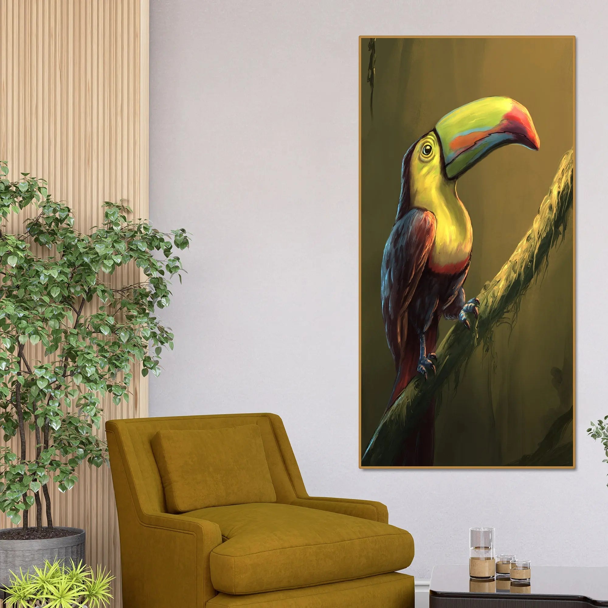 Canvas Wall Painting of Bird Toco Toucan Harshita Crafts