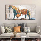 Classic Premium Quality Wall Painting of Patterned Horse Decor Mantra