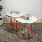 Classic Tethered Copper Nesting Table Set of 2 - Decor Mantra 