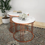 Classic Tethered Copper Nesting Table Set of 2 - Decor Mantra 
