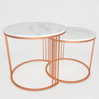 Classic Tethered Copper Nesting Table Set of 2 - Decor Mantra 
