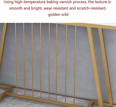 Creative White Marble Golden Top Console Table - Decor Mantra 