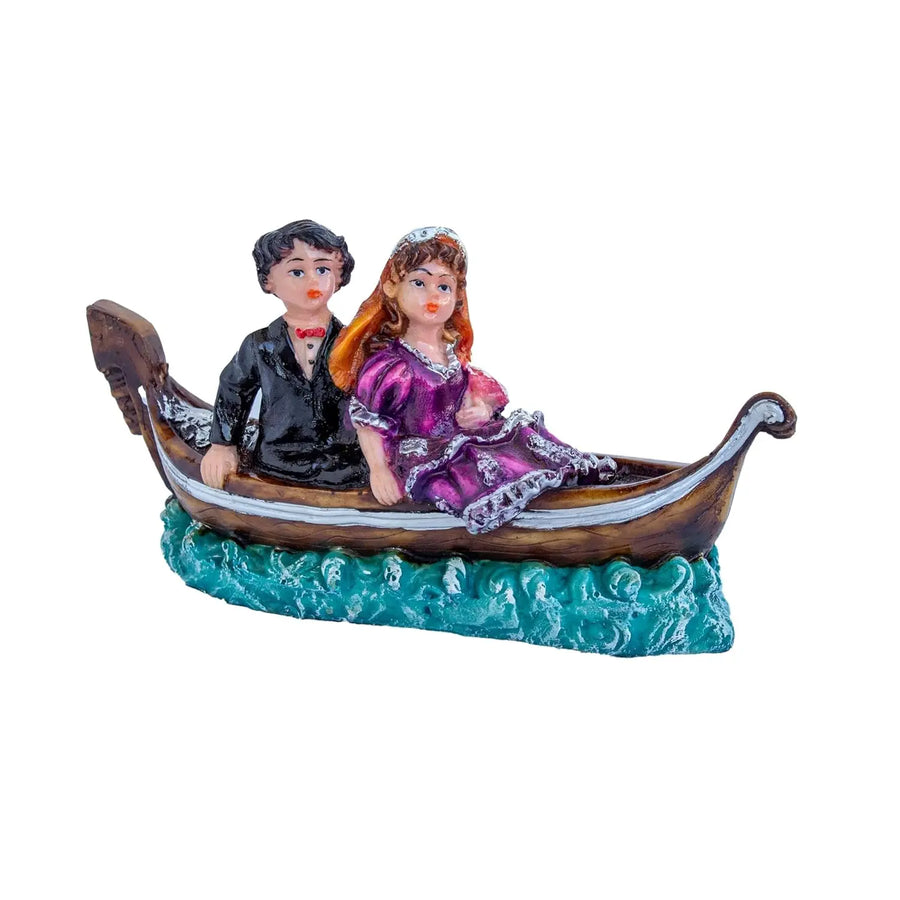 Romantic Couple Boat Statue