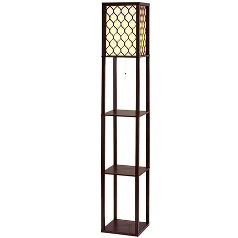 Beautiful Modern House Wooden Two Sided Shelf Lamp For Living Room, Bedroom - Decor Mantra 