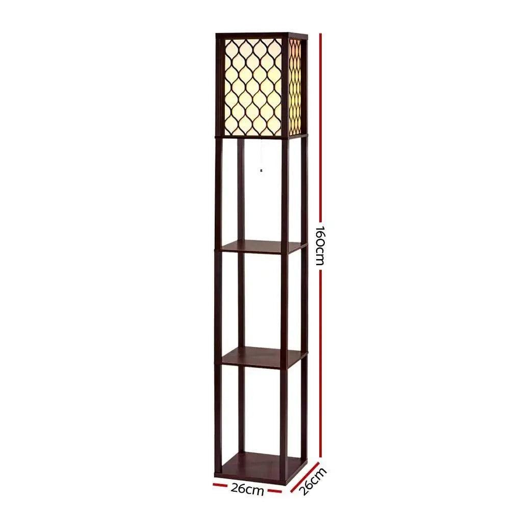 Beautiful Modern House Wooden Two Sided Shelf Lamp For Living Room, Bedroom - Decor Mantra 