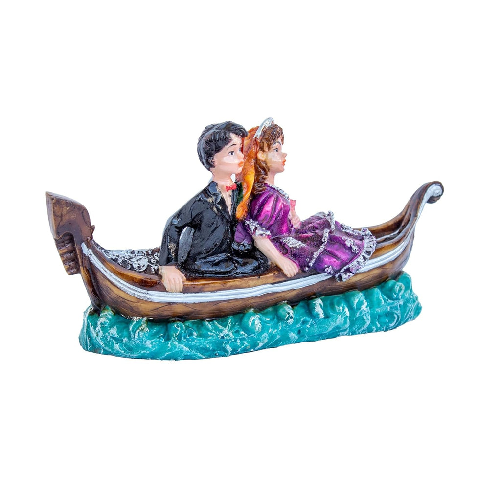 Romantic Couple Boat Statue