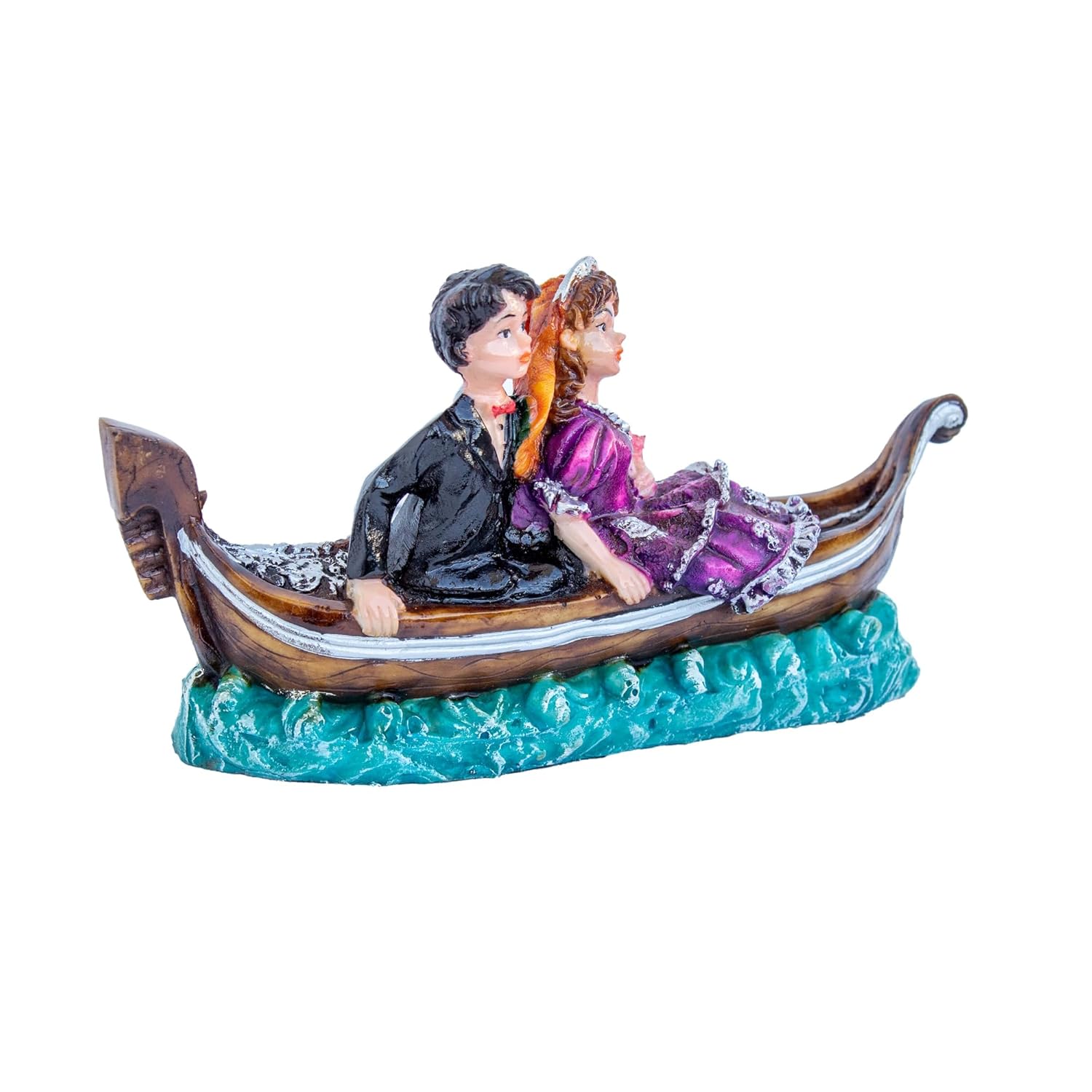 Romantic Couple Boat Statue