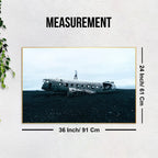 Plane Crash Floating Canvas Wall Painting - Decor Mantra 