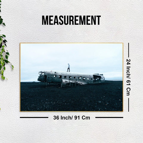 Plane Crash Floating Canvas Wall Painting - Decor Mantra 