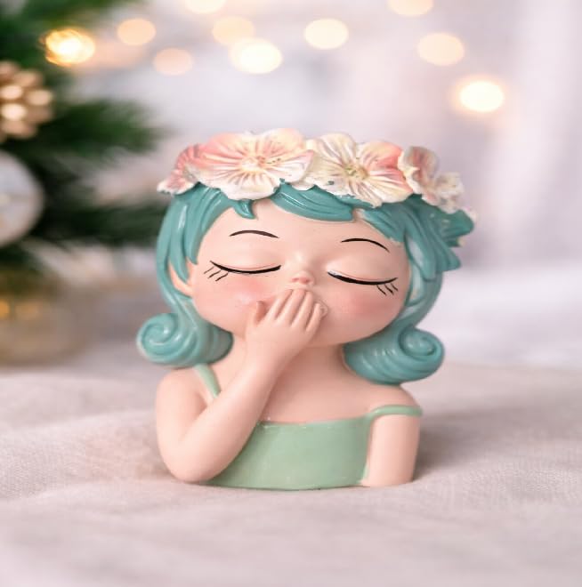 Cute Girl Head Planter Pot