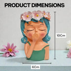 Cute Girl Head Planter Pot