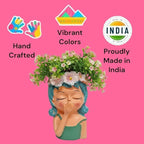 Cute Girl Head Planter Pot