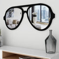 Decorative Sunglasses Shape Wall Mirror with Black Finish Frame - Decor Mantra 