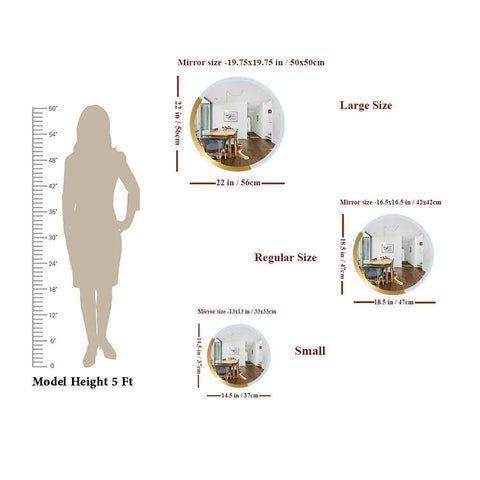 Designer Modern Stylish Round Shape Wooden Wall Mirror - Decor Mantra 