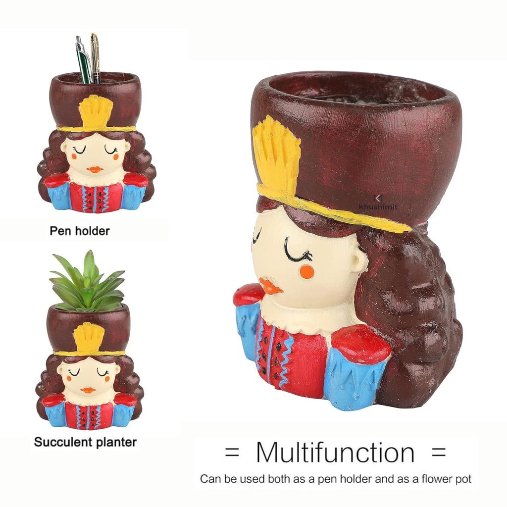 Queen Resin Flowerpot 