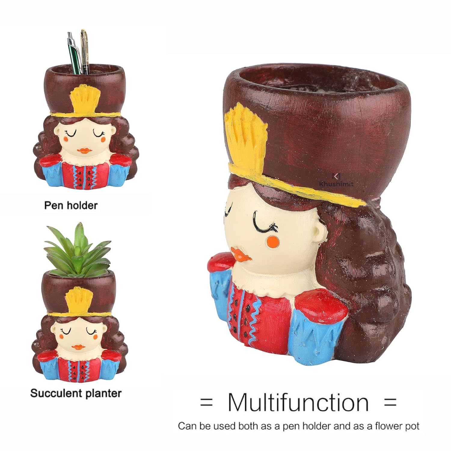 Queen Resin Flowerpot 