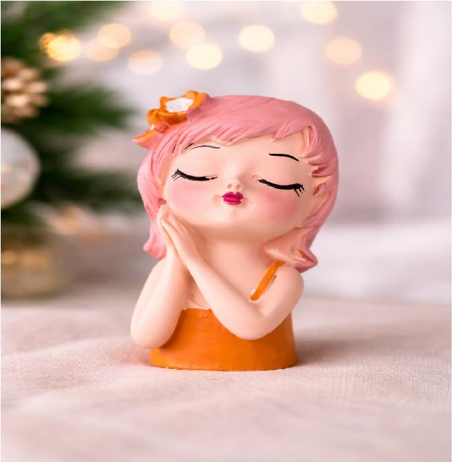 Cute Girl Head Planter Pot