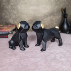 Black Dog Resin Showpiece Set