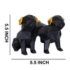 Black Dog Resin Showpiece Set