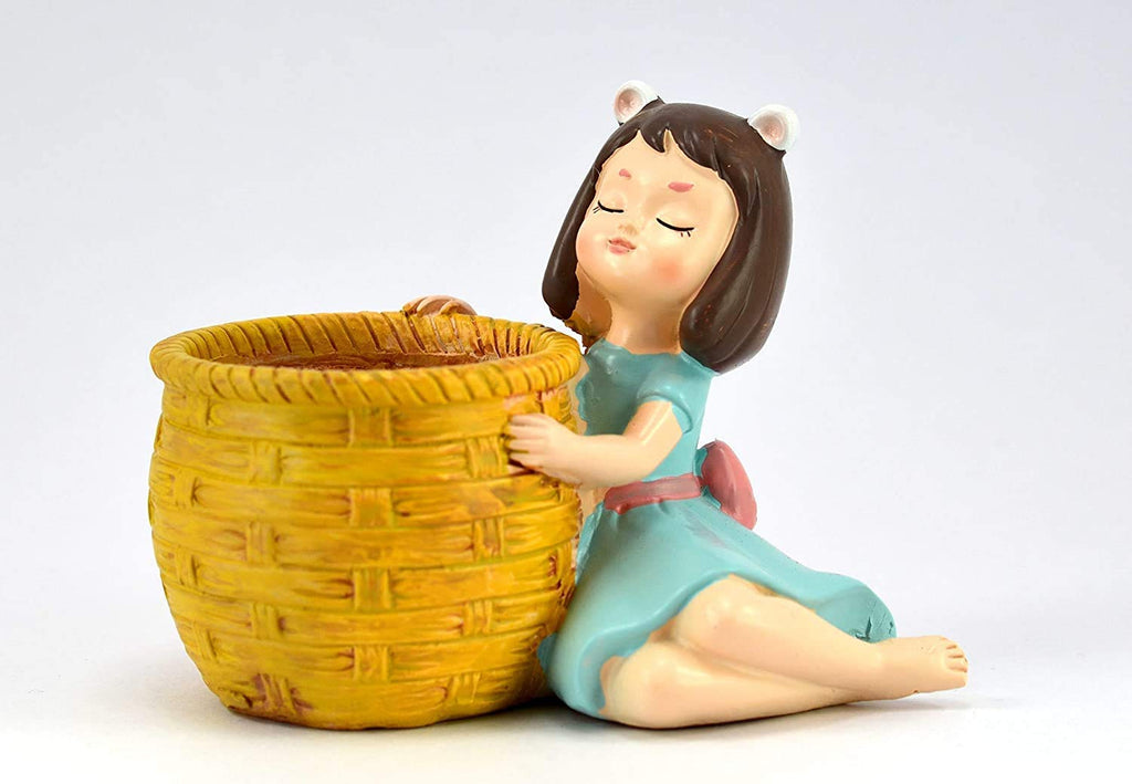 Dreaming Girl Showpiece Planter 