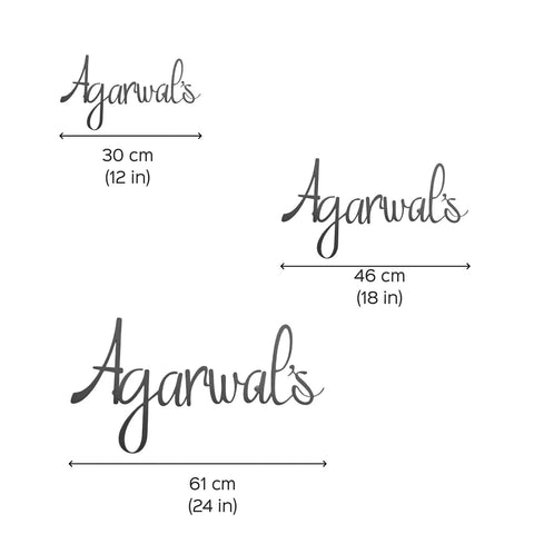 Personalized Weatherproof Metal Name Plate for Home | Elegant Laser Cut Design for Outdoor Entrance