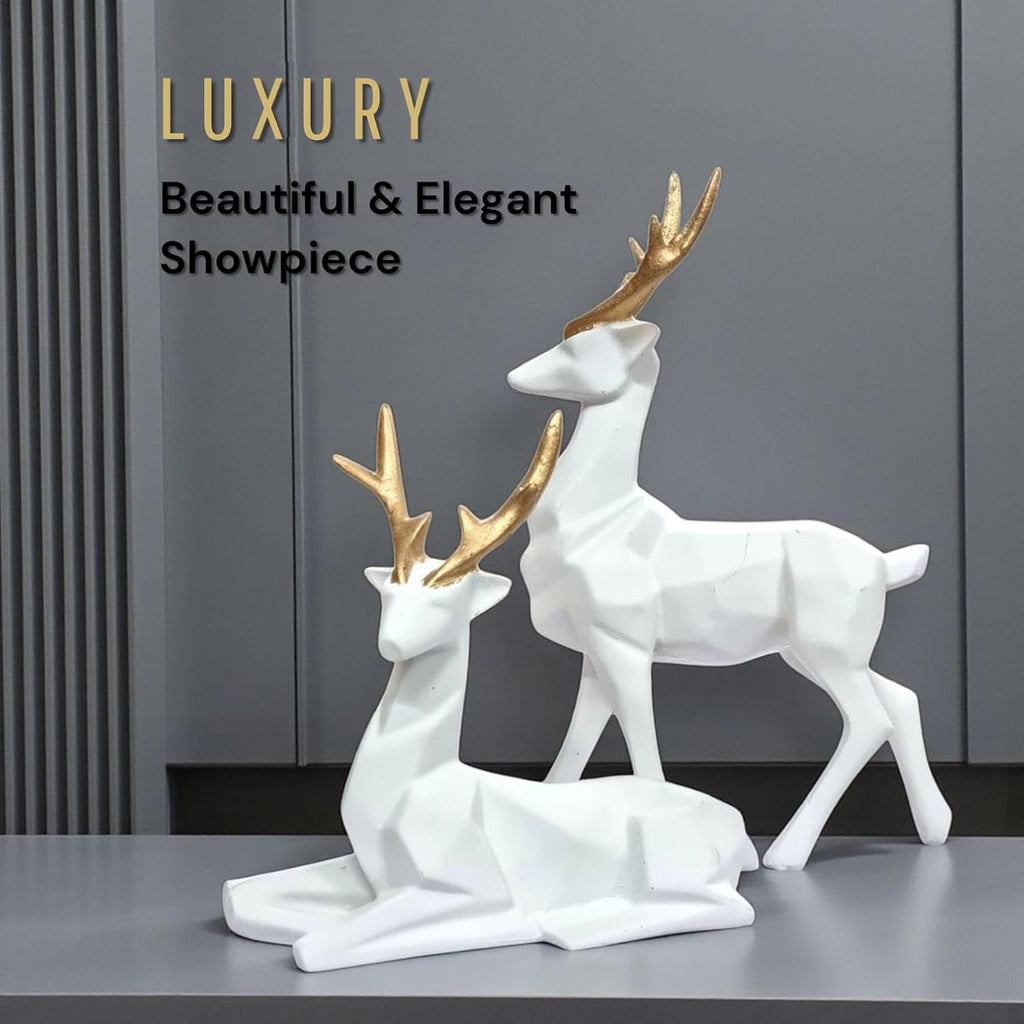 Deer Resin Showpiece for Home Decor