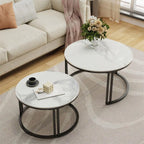 Duo Black Nesting Tables Set Of 2 - Decor Mantra 