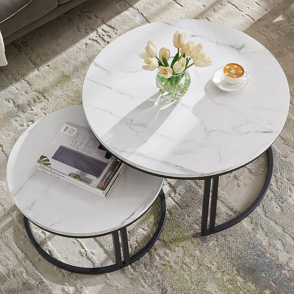 Duo Black Nesting Tables Set Of 2 - Decor Mantra 