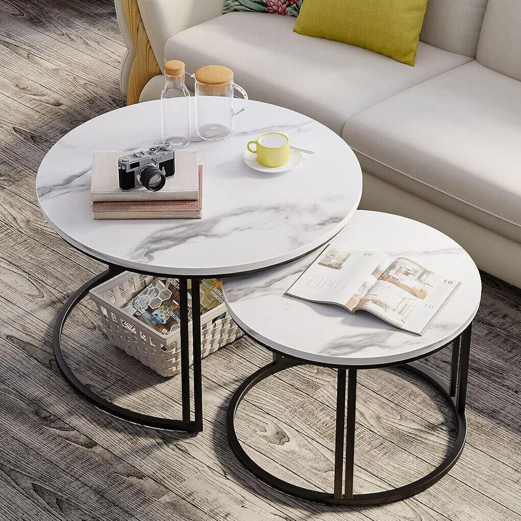 Duo Black Nesting Tables Set Of 2 - Decor Mantra 