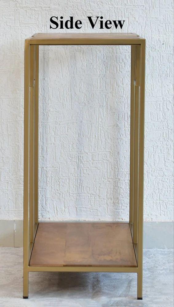 Console Table with White and Gold Metal Design - Decor Mantra 