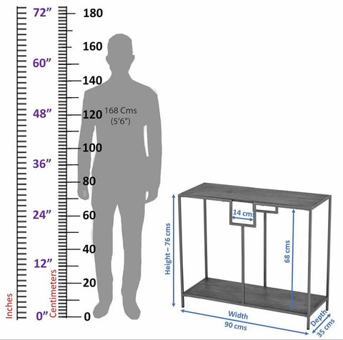Console Table with White and Gold Metal Design - Decor Mantra 