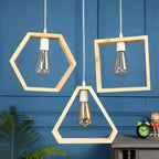 Geometrical Shape Design Hanging Light Modern Look Ceiling Lamp For Home Decoration, Living Room - Decor Mantra 