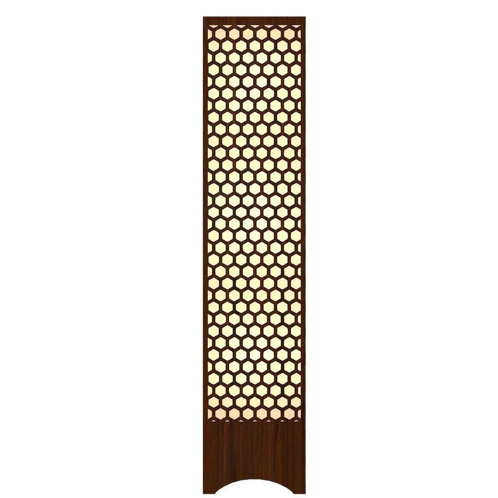 Honey Comb Design Wooden Floor Lamp For Living Room, Bedroom - Decor Mantra 