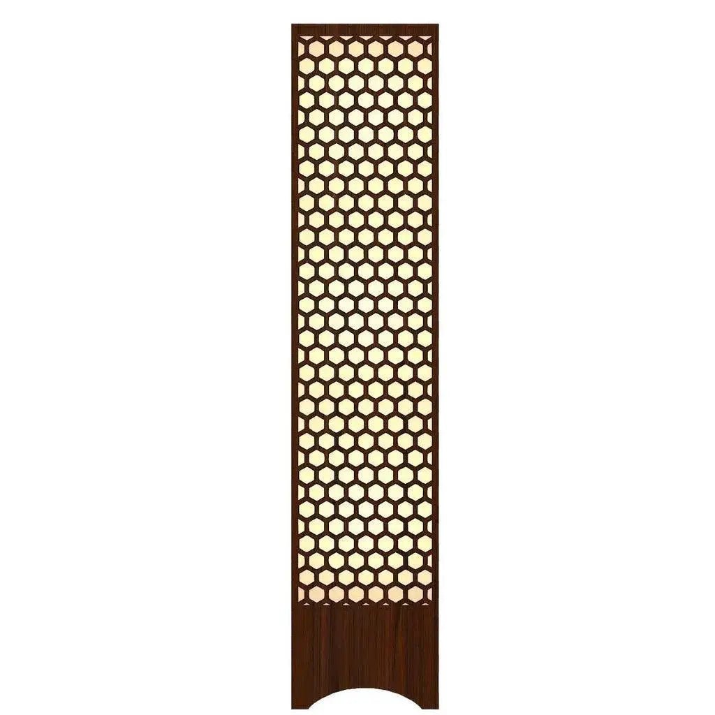 Honey Comb Design Wooden Floor Lamp For Living Room, Bedroom - Decor Mantra 