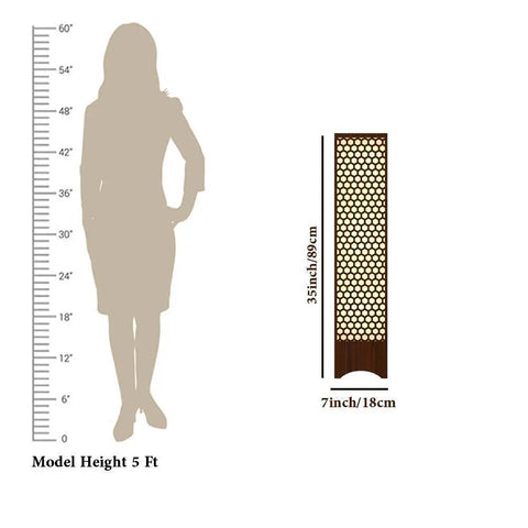 Honey Comb Design Wooden Floor Lamp For Living Room, Bedroom - Decor Mantra 