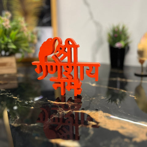 Shree Ganeshay Namah Aesthetic Table Decor