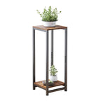 Enchanted Classic Wooden Textured with Metal Finish Side Table - Decor Mantra 