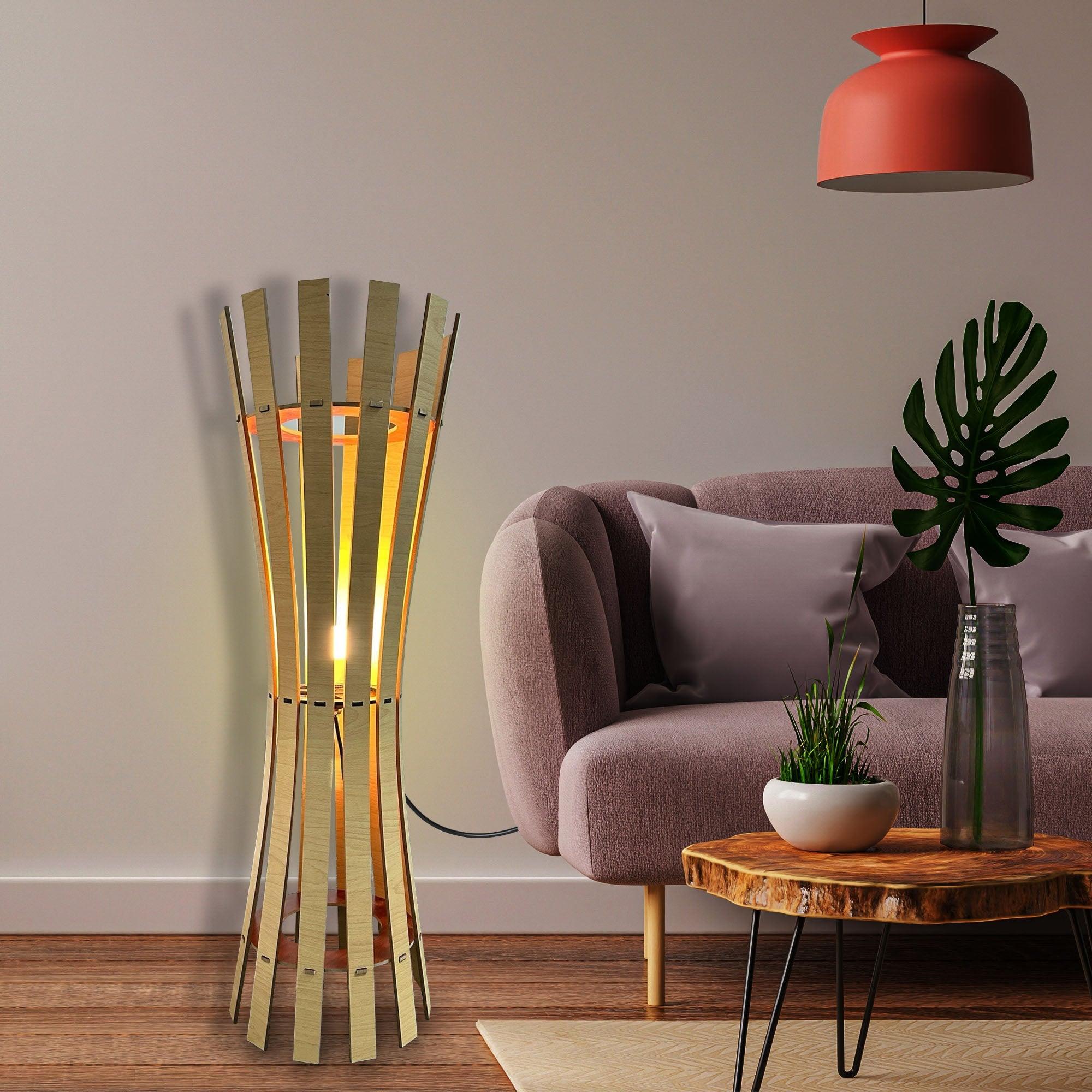 Attractive Design Floor Lamp with Unique Pattern For Living Room, Bedroom - Decor Mantra 