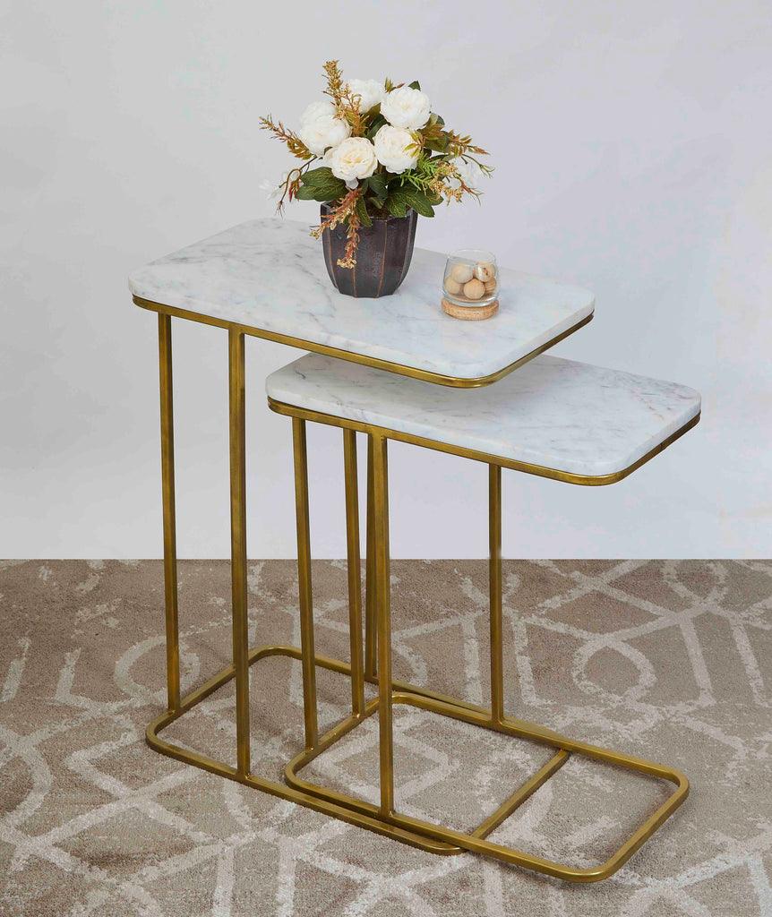 Luxurious Elvis Gold Nesting Side Tables - Decor Mantra 