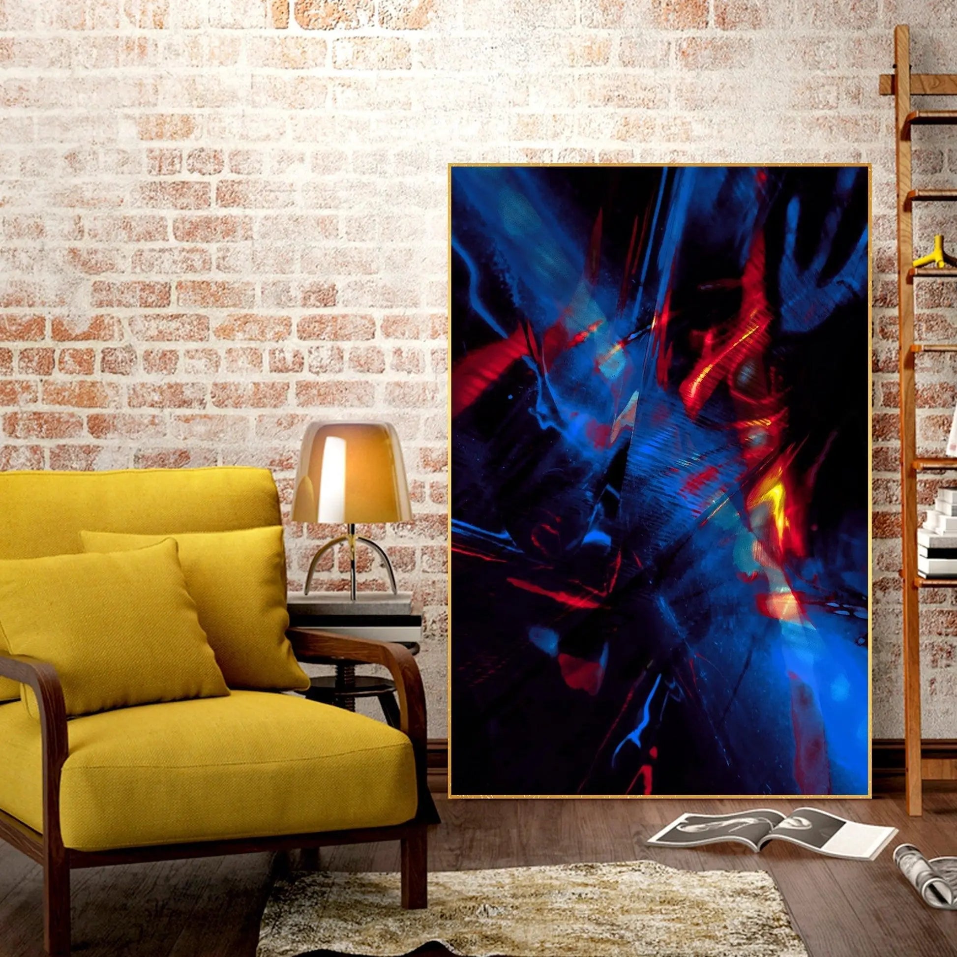 Abstract Pattern Floating Canvas Wall Painting - Decor Mantra 