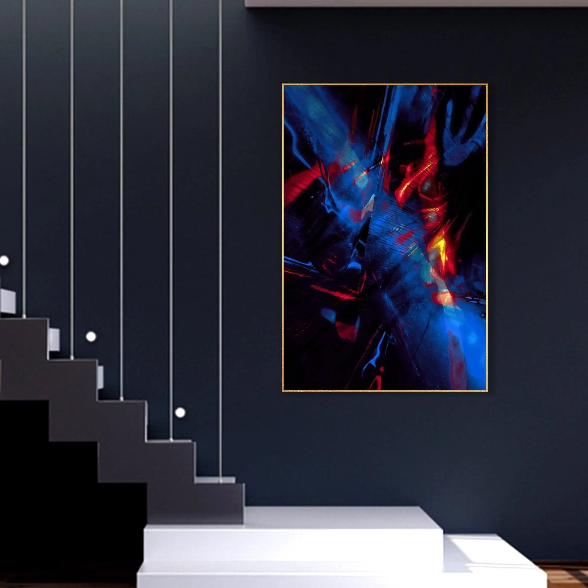 Abstract Pattern Floating Canvas Wall Painting - Decor Mantra 