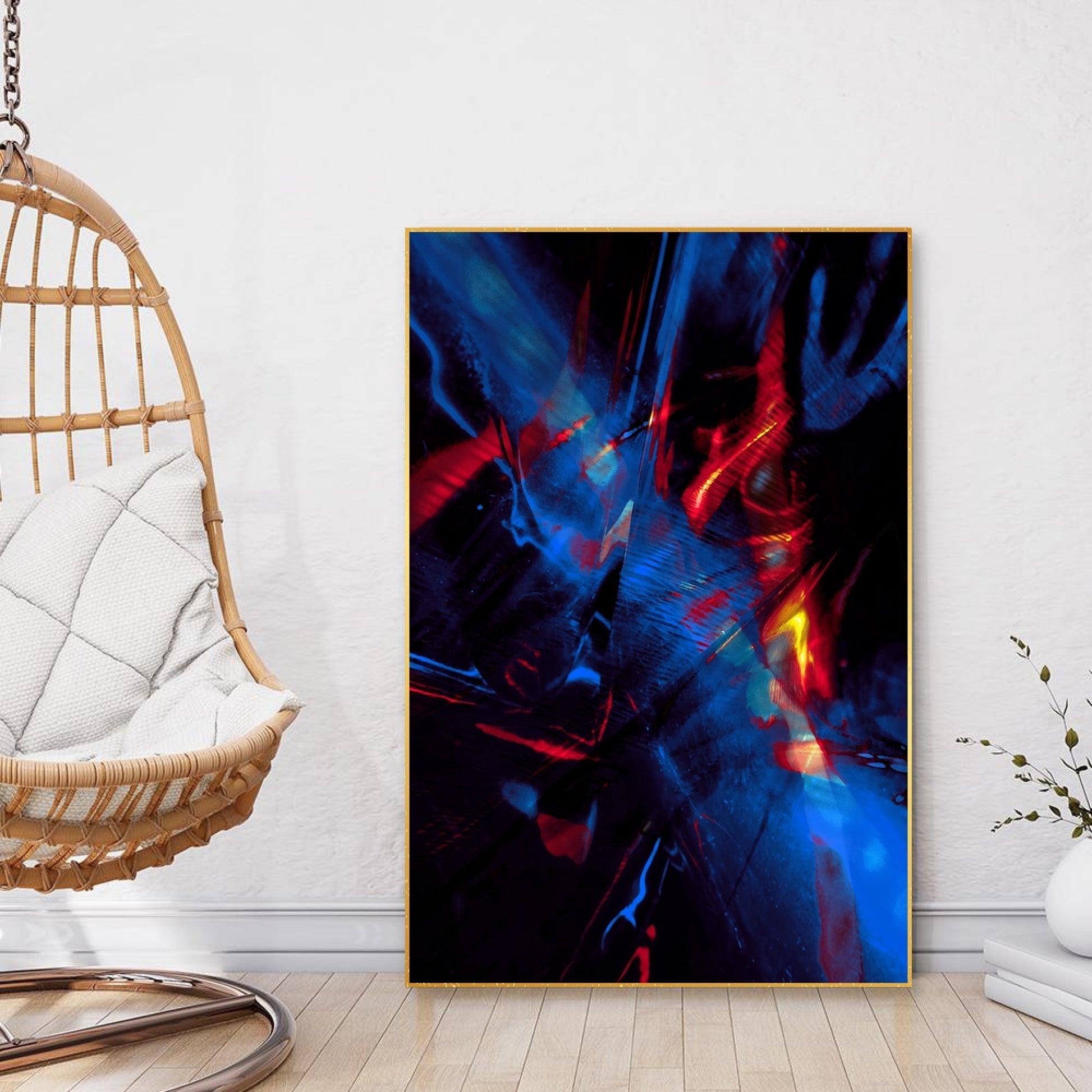 Abstract Pattern Floating Canvas Wall Painting - Decor Mantra 