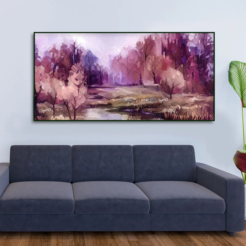 Fall Season Nature View Canvas Wall Painting Harshita Crafts
