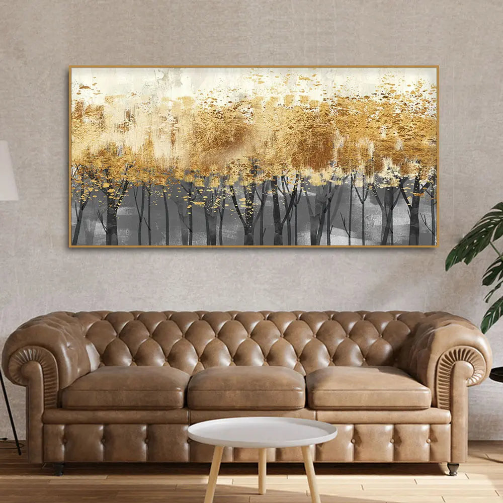 Forest Splatter Abstract Art Canvas Wall Painting Harshita Crafts