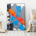 Modern Abstract Art Floating Canvas Wall Painting - Decor Mantra 