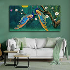 Beautiful Pair of Peacock Canvas Wall Painting - Decor Mantra 